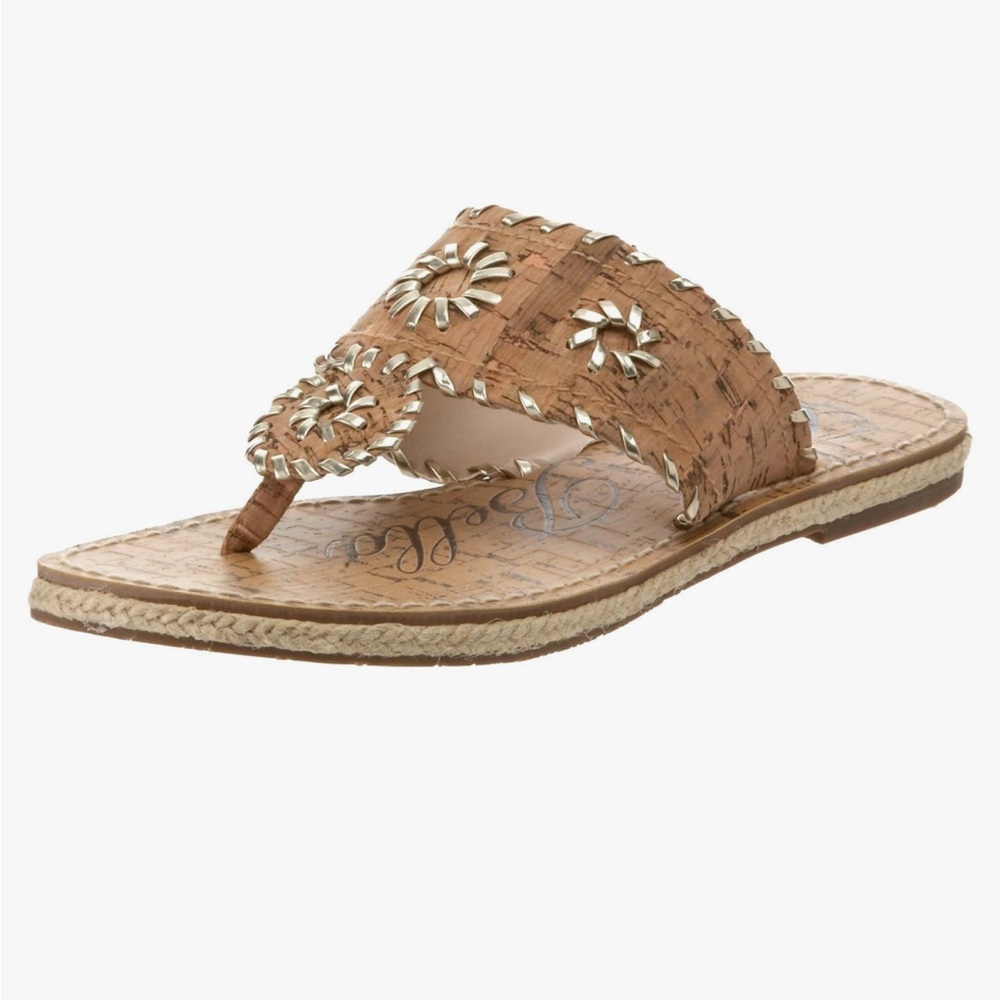 Ciao Bella St Thomas Thong Sandal Jute/Metallic Size 7.5